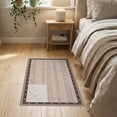 thumbnail image 3 of ODIKA 2'x3' Gray Beige Pattern Design Washable Accent Rug Modern Dove Coffee Motif for Bedroom, Nursery, RV, Pet Friendly, Bedside Mat, 3 of 7