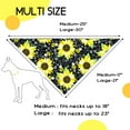 thumbnail image 4 of Summer Dog Bandanas 2 Large Pack,Black White Sunflower Bee Reversible Adjustable Triangle Pet Scarves for Boy and Girl,Cute Floral Bandana for Small Medium Large Dogs Cats(Medium), 4 of 5