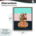 thumbnail image 3 of Life Tough So Are You Brown Framed Floater Canvas Wall Art, design by Nabeela Rumi, 3 of 10