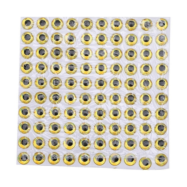 Fish Eye Stickers Fishing Lures 3D Holographic Simulation Artificial Fishing Lures Gold Eye Stickers Set