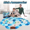 thumbnail image 2 of Juego de 264 pistas de carreras de tiburones para niños, juguetes mágicos que brillan en la oscuridad, 2 pistas de coches de tiburón, juego de pistas flexibles para bricolaje, regalo de cumpleaños par, 2 of 7