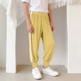 thumbnail image 2 of OGLCCG Boys Athletic Jogger Pants Summer Side Stripe Wide Leg Track Pants Casual Baggy Elastic Waist Thin Sweatpants 0-10 Years, 2 of 5