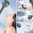 thumbnail image 4 of High Pressure Shower Head, High Power Shower Head and Hose Set with 3 Filters, 59‘’ Hose & Bracket, 4 Spray Modes & Pause Switch, Hard Water Filtered Showerhead with Handheld, Black, 4 of 7