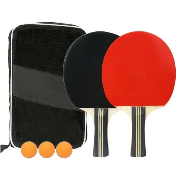 Necvior 1 Pair Table Tennis Paddle with Rubber Grip, Table Tennis Equipment for Beginner Pingpong Paddle Table Tennis Racket Set