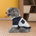 thumbnail image 2 of Moda Denim Fleece Winter Warm Dog Coat Suministros para mascotas Ropa de otoño e invierno para perros Ropa para perros Abrigos para clima frío para Sunnimix Chaqueta de perros, 2 of 8