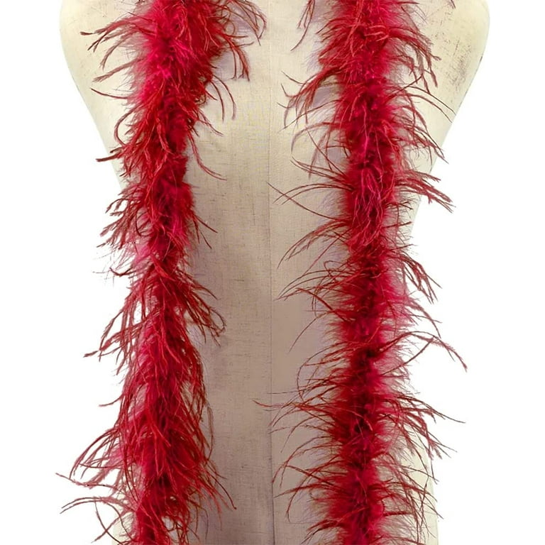 Boa à plumes rouge - Carnival Store GmbH