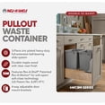 thumbnail image 3 of Rev-A-Shelf 35 Qt Pullout Bottom Mount Trash Cans w/ Soft-Close, 4WCBM-18DM-2, Gray, 3 of 11