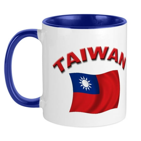 

CafePress - Taiwan Flag Mug - Ceramic Coffee Tea Novelty Mug Cup 11 oz