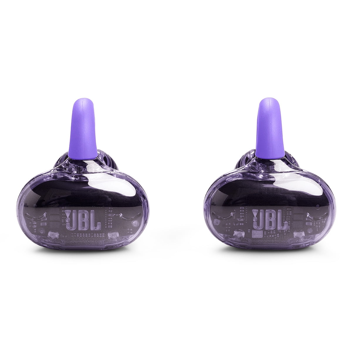 JBL Soundgear Clips True Wireless Open-Ear Headphones Bundle with gSport Case (Purple)
