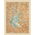 thumbnail image 2 of Baedeker 25x32 White Modern Wood Framed Museum Art Print Titled - Glockner Barenkopf Region Austria - Baedeker 1910, 2 of 4
