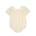 thumbnail image 2 of Modern Moments By Gerber Baby Girl Cotton Romper with Lace Sleeves, Sizes 0/3 Months - 24 Months, 2 of 7