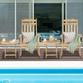 thumbnail image 3 of Costway 4PCS Patio Wooden Rocking Chair Bistro Set High Backrest with Folding Side Table Natural, 3 of 8