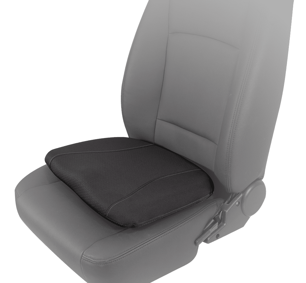 Road Comforts 1PC Memory Foam Car Seat Cushion Black Contoured Design