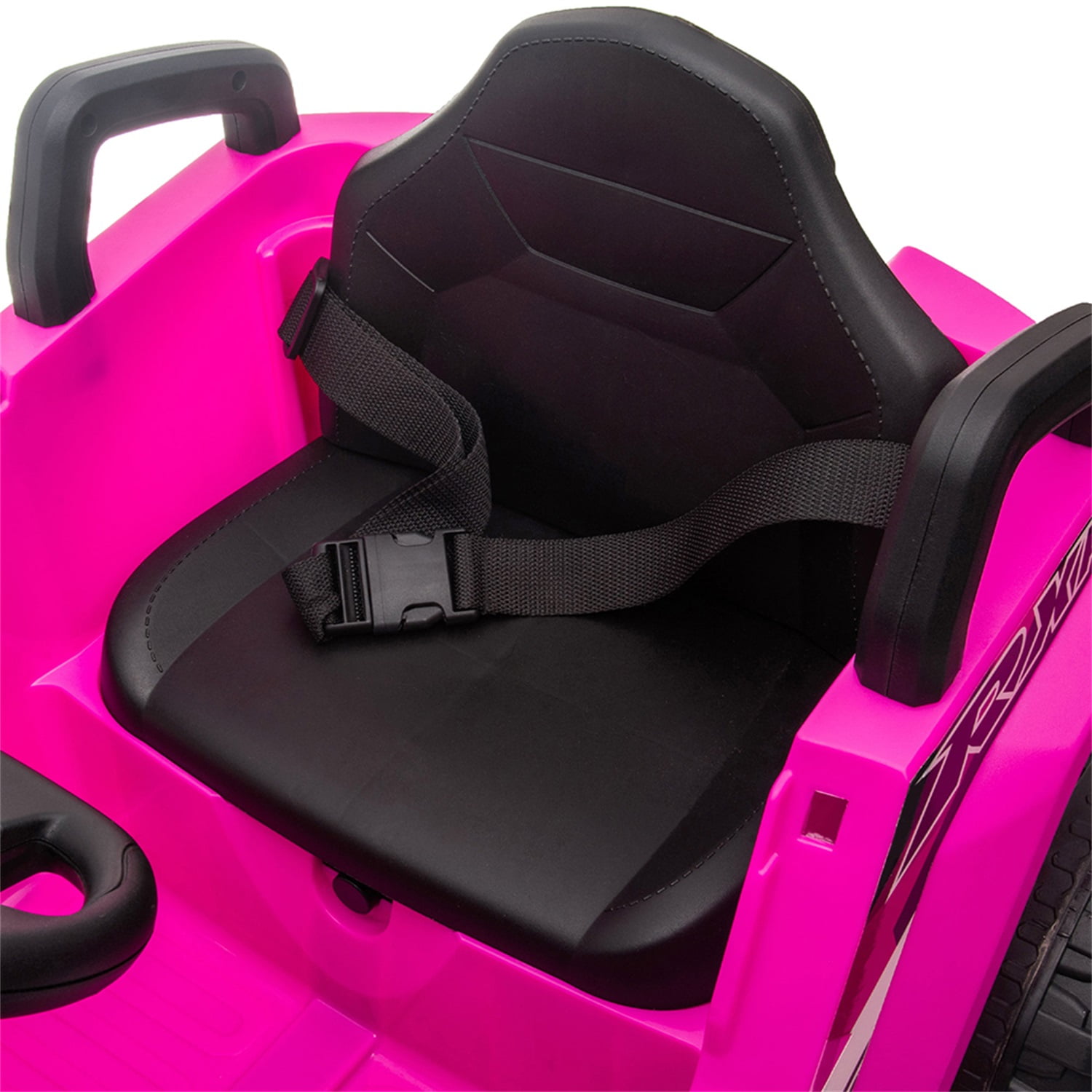 CIPACHO 12V Powered Ride-On UTV, Electric Kids Car with Front LED Lights and Horn, Foot Pedal, Music, LED, Pink