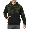 thumbnail image 1 of Mens Color Blocking Easy Camouflage Long Sleeved Hooded Top, 1 of 9