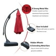 thumbnail image 3 of Clihome 12 ft. Aluminum Round Curved Cantilever Patio Umbrella with Base 12ft Red 12ft, 3 of 5