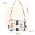 thumbnail image 3 of FORMRS Womens Shoulder Bag with Chain Strap Clutch Purse Cute Tote Handbag, Cute Cartoon Cats, 3 of 7