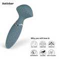 thumbnail image 4 of Satisfyer Mini Wand-er Vibrating Wand with App Control - Small, Portable, Personal Full Body Massager, Powerful Clitorial Stimulator - Compatible with Satisfyer App, Waterproof, Rechargeable (Gray), 4 of 6
