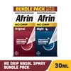 Afrin No Drip Original and Night 12hr No Drip Pump Mist 2 15ml Bottle Bundle Pack