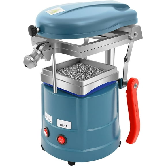 Dental Vacuum Forming Molding Laminating Machine, 1000W Power Former Heat Molding Tool, with Symmetrical Heating System for Orthodontics in Dentist Hospital or Laboratory