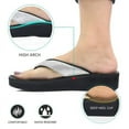 thumbnail image 2 of Aerosoft - Glitter Thong Beach Wear - Summer Arch Support Flip Flops for Women, 2 of 6