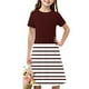 thumbnail image 3 of Odeerbi Niñas de Verano Vestido de Línea A Rayas Vestido de Columpio Vestido Elástico de Manga Corta Para Niños, 3 of 7