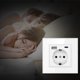 thumbnail image 5 of Tipo de pared USB Montado en la pared Tipo-C AC110-250V Tipo de alimentación con puertos de carga dual Socket 86x86mm Adaptador de teléfono de bricolaje para Home Hotel White USB Tipo-C Dido Hogar, 5 of 6