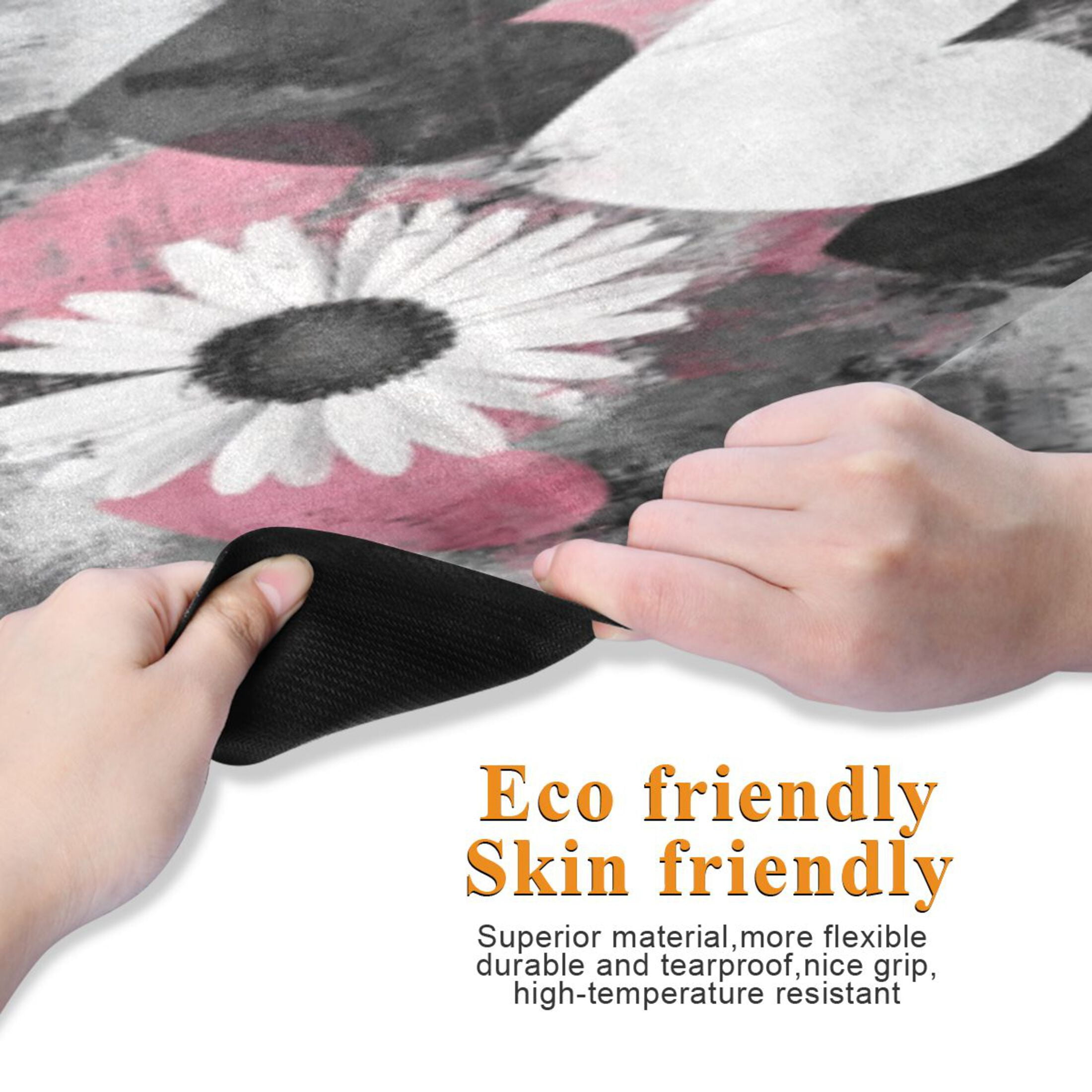 BZSMCE Yoga Mat Women Fitness Mat Love in Bloom Pattern