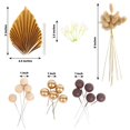 thumbnail image 3 of Efavormart 25 Pack | Assorted Gold Boho Style Palm Leaf Flower Ball Cake Toppers, Palm Leaf Coffee Ball Cake Decoration Set, 3 of 11