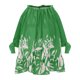 thumbnail image 5 of Blusa corta con volantes y cuello redondo con mangas divididas y estampado de plantas para mujer a la moda Pompotops  FGAJ2947, 5 of 5