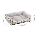thumbnail image 3 of Sahpxhe Winter Dog Bed, Rectangular High Bolster Warm Plush Pet Bed With Cartoon Animal Print For Indoor Cats And Small Medium Dogs, 3 of 6