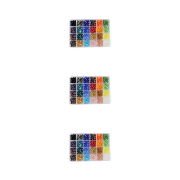 Guardoinrt Ensemble de Perles Bonanza en Verre Assortiment de Perles et Perles pour Pierres Brillantes 3 Pcs