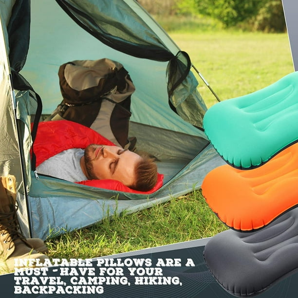 Paquete de 3 almohadas inflables de viaje para acampar almohadas inflables ultraligeras livianas y portatiles para cuello soporte lumbar camping senderismo dormir 3 colores Bodega Aurrera en linea