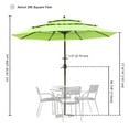 thumbnail image 4 of Yescom 10 Ft 3 Tier Patio Umbrella with Protective Cover Crank Push to Tilt Poolside, 4 of 12