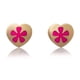 thumbnail image 1 of Aretes de oro 14k GIALLO Broquel Corazón esmaltado de oro amarillo brillante, 1 of 5