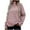 Pink, variant on Herrnalise Womens 2024 Turtleneck Sweaters Cable Knit Long Sleeve Pullover Sweater Jumper Black,M