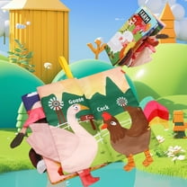 KOYPTL Busy Board Quiet Book for Toddlers Kids 1 2 3 4 Years Old,Tearproof Chewable Animals Story Book Preschool Learning Sensory Toy for Boys Girls Christmas Stocking Stuffers Birthday Gifts