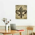 thumbnail image 3 of Nawypu  - Canvas Wall Art - Fleur De Lis Flower on Vintage Abstract Background - Gallery Wrap Modern Home Art | Ready to Hang, 3 of 5