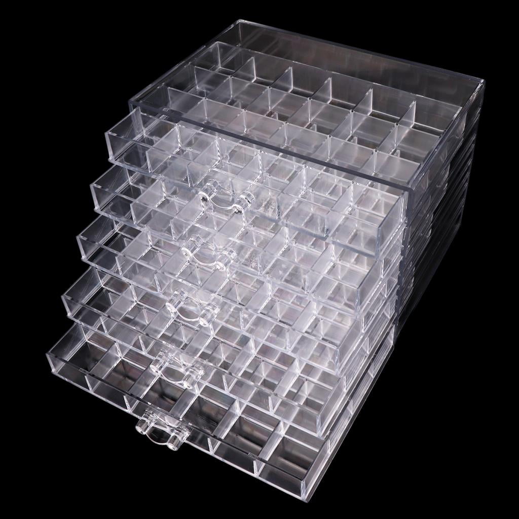 Transparent Storage Organizer for Beads, Rings, Jewelry Acceories, Art, and small crafts - 120 Slots