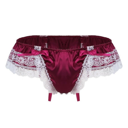 

Low Briefs Lace Open Thong Panties Underwear Mens Cow Lingerie