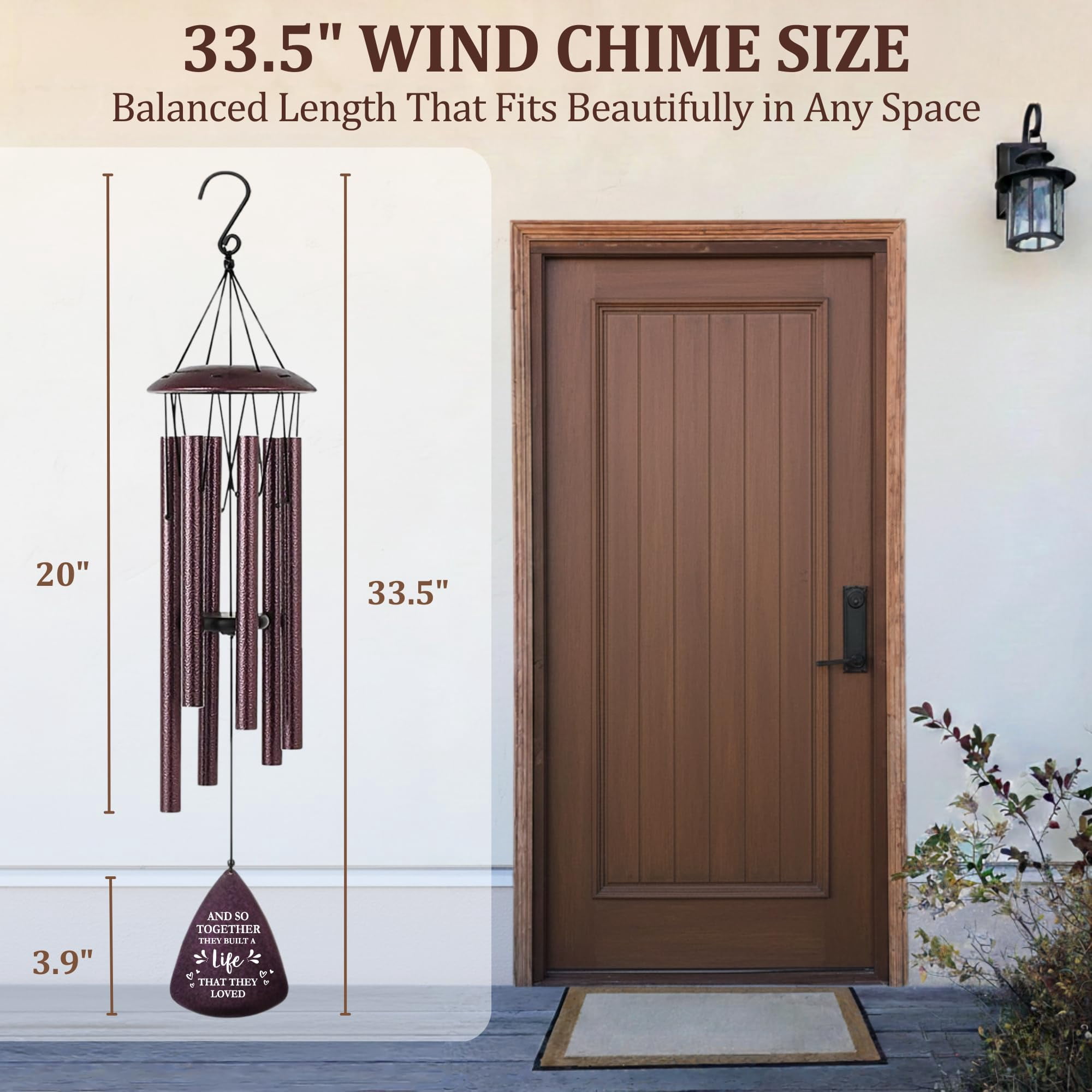 Wedding Gifts For Couples 2026  33.5 Inch Wind Chimes Shower Gift Bridal Newly Wed The Couple Mr And Mrs Newlyweds First Home Together