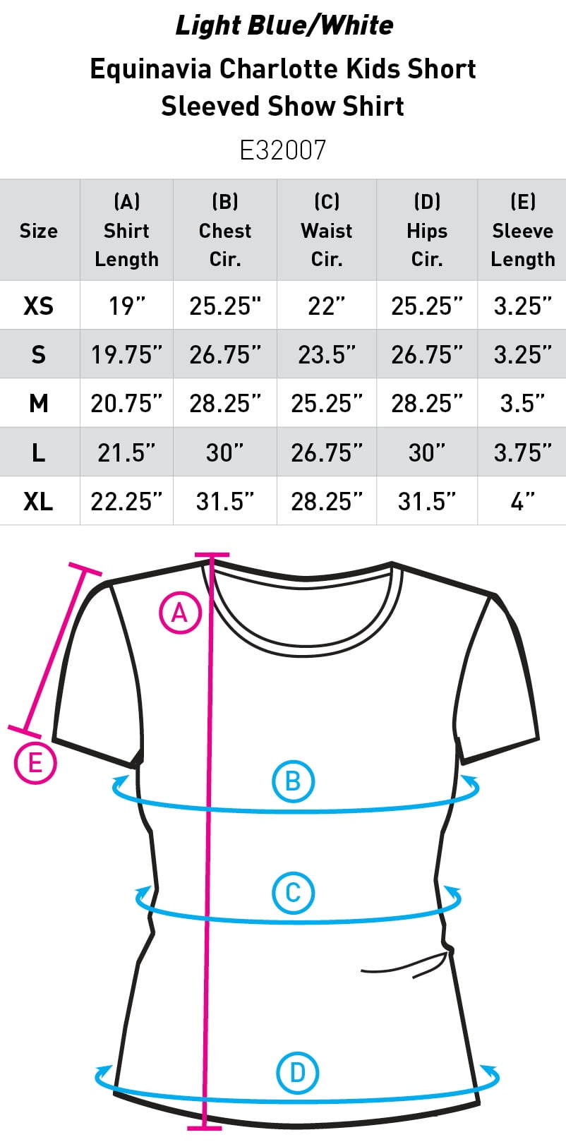 Equinavia Charlotte Kids Equestrian Short Sleeved Show Shirt with Cooling Mesh