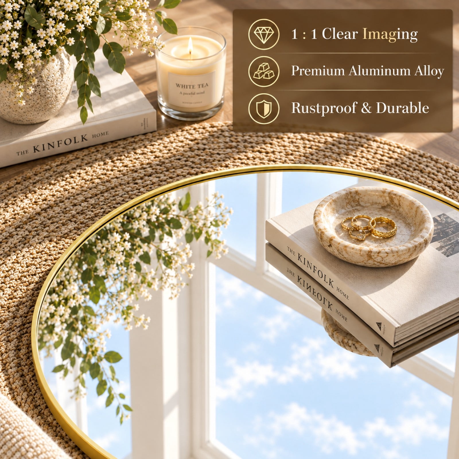 BEAUTYPEAK 71"x 26" Oversized Full Length Mirror Arch Standing Floor Mirror Full Body Mirror, Gold