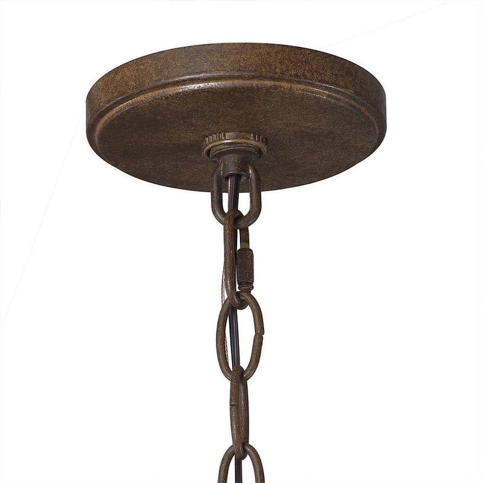 LNC 6-Light Antique Rust Bronze Electric Farmhouse Drum Chandelier