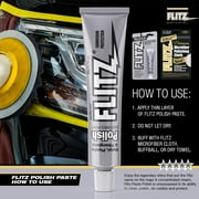 Flitz Metal Polish Paste - Multi-Purpose Cleaner and Polish for Aluminum, Brass, Copper, Chrome, Stainless Steel, Silver, Fiberglass and Plastic, 1.76 oz