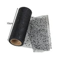 thumbnail image 4 of Rushay 10 Yards Elegant Sequin Mesh Tulle Ribbon Width 15cm Glitter Mesh Ribbon Black, 4 of 9