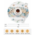 thumbnail image 6 of 13 Inch Round Placemats Set of 4, Vintage Beach Coastal Non Slip Heat Insulation PP Table Mats, Nautical Shell Starfish Coral Summer Washable Place Mats for Kitchen Dining Party Table Decor, 6 of 7