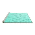 thumbnail image 2 of Ahgly Company Machine Washable Indoor Rectangle Oriental Turquoise Blue Industrial Area Rugs, 5' x 8', 2 of 4