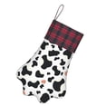thumbnail image 3 of Dog Paw Decorative Socks 17x11.8in Top With A Strap Design For Easy Hanging For Festive Christmas Party Decorations Simple Cow Print Pattern1_3, 3 of 8