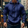 thumbnail image 1 of MHFRRA Sudadera con Capucha y Cremallera, Chaqueta con Cremallera Completa, Sudadera Ligera y Suave para Uso Deportivo Informal Al Aire Libre, Ajuste Cómodo Azul, 1 of 4